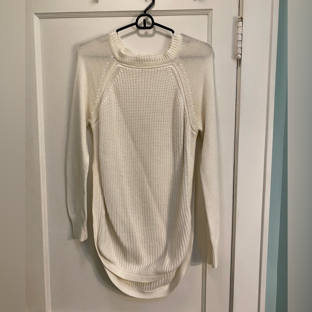 RD Style Crew Neck Split Hem Rowca Sweater